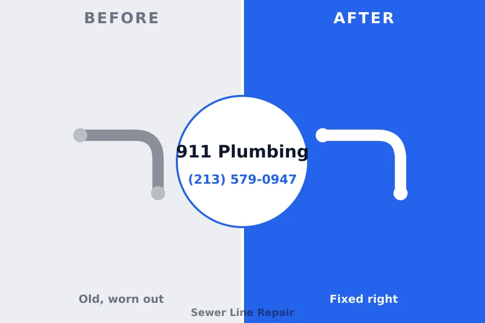 Before and after: plumbing repair Lake Winnebago, MO